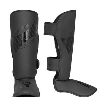 Rumble Shin Guards PU Beginner Junior Black