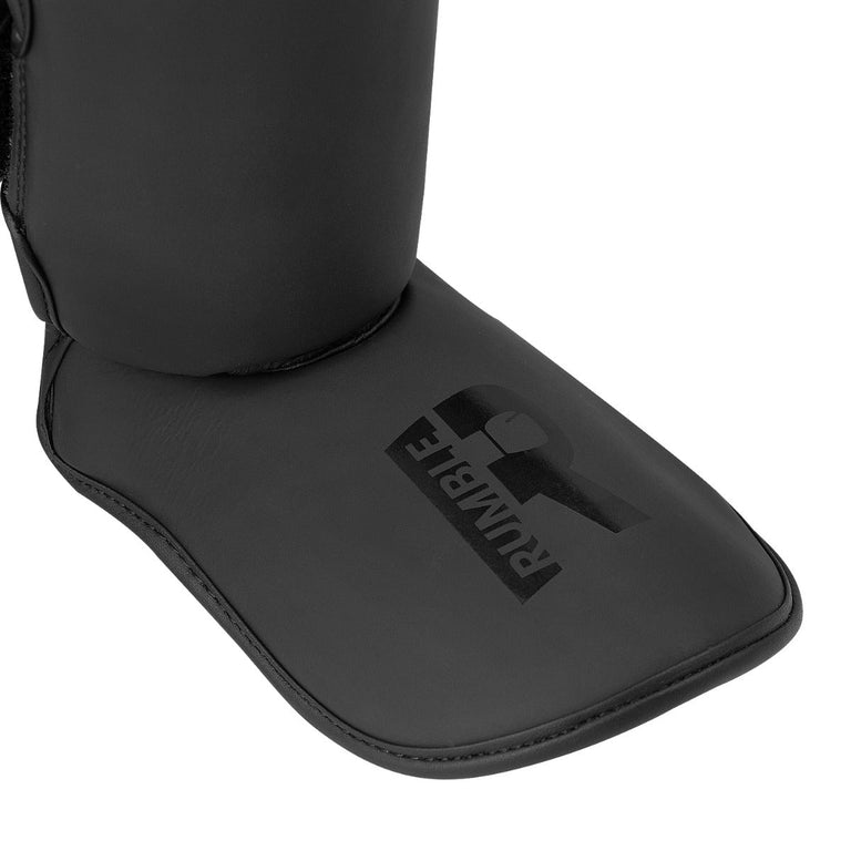 Rumble Shin Guards PU Beginner Junior Black