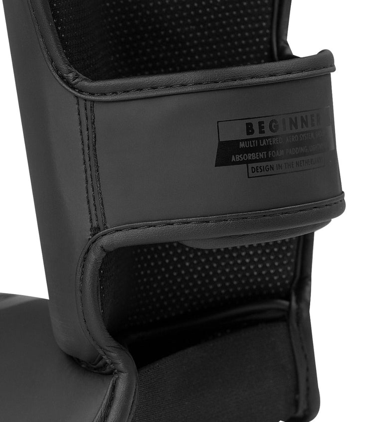 Rumble Shin Guards PU Beginner Junior Black