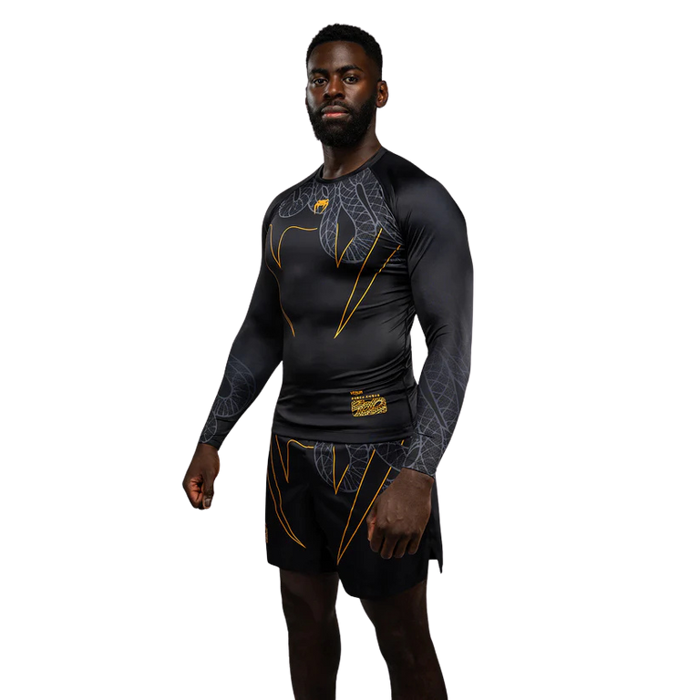 Venum Rashguard Serpenti Long Sleeve Black/Silver/Gold