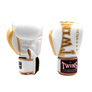 Twins Boxing Gloves BGVL 8 White/Gold