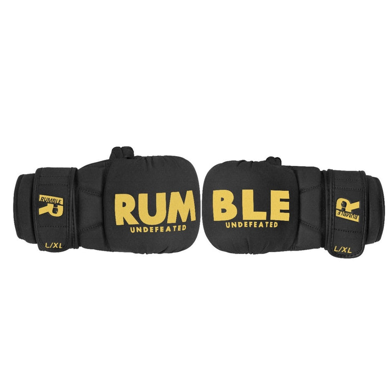 Rumble MMA Gloves Leather Undefeated Black/Gold