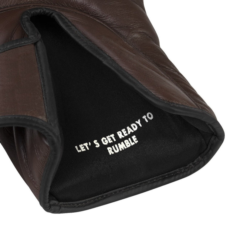 Rumble Boxing Gloves Leather R-Line Brown