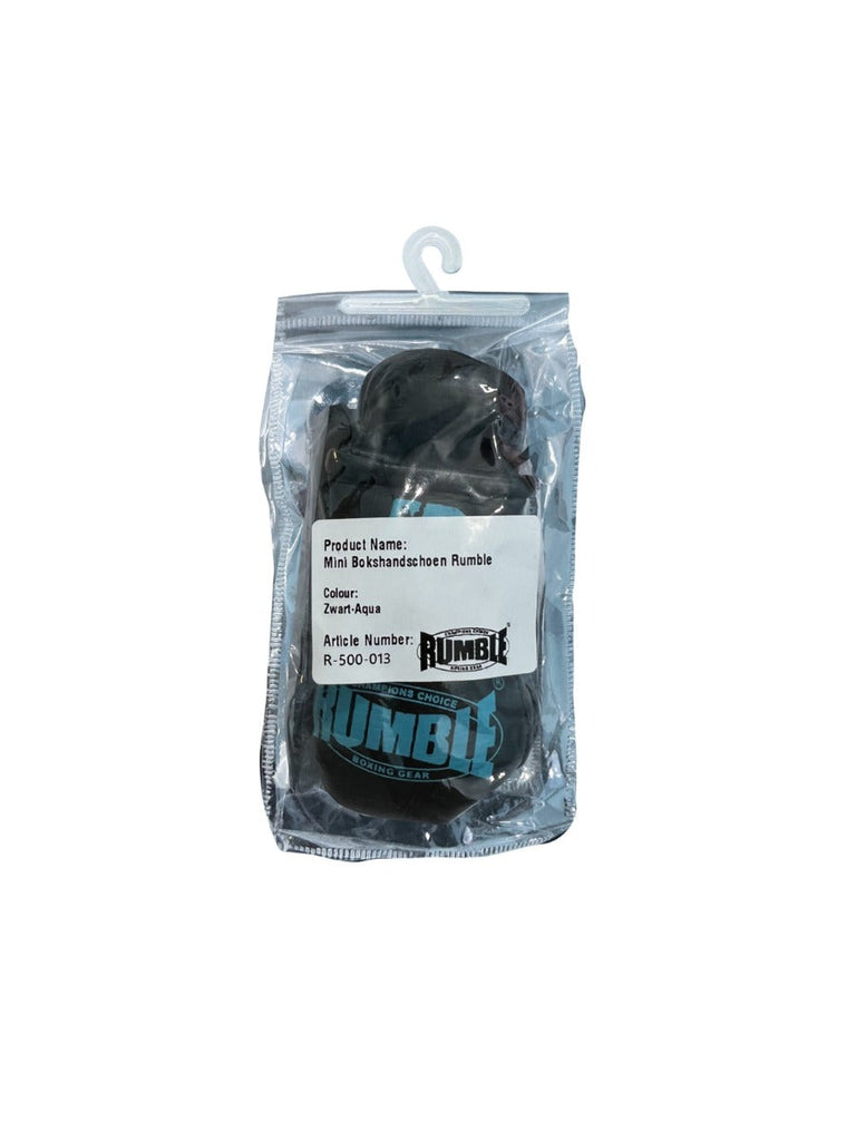 Rumble Mini Boxing Gloves Black/Aqua 2.0