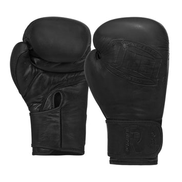 Rumble Boxing Gloves Leather R-Line Black