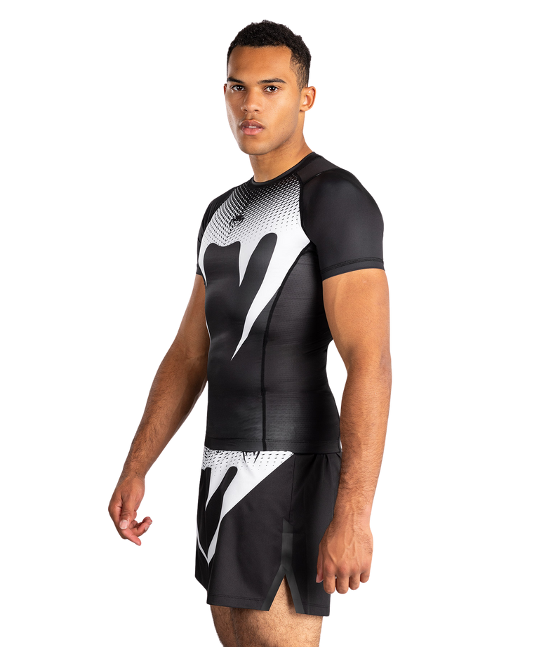 Venum Rashguard No Gi Short Sleeve Black/White