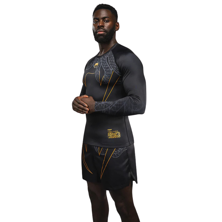 Venum Rashguard Serpenti Long Sleeve Black/Silver/Gold