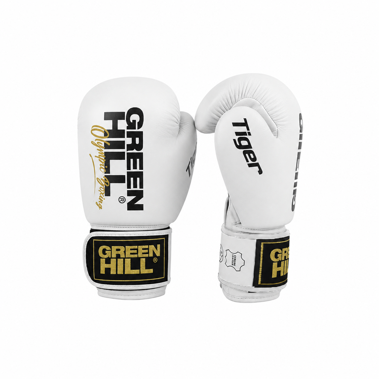 Green Hill Boxing Gloves Tiger White