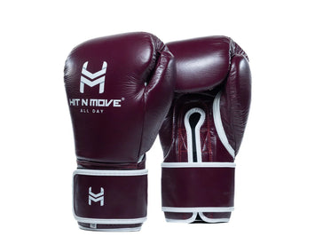 Hit N Move Boxing Gloves All Day Pro-Grip Plus Burgundy