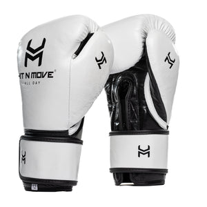 Hit N Move Boxing Gloves All Day Pro White/Black