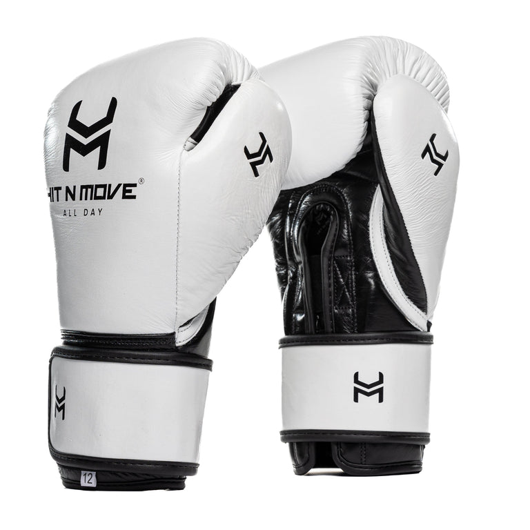 Hit N Move Boxing Gloves All Day Pro White/Black
