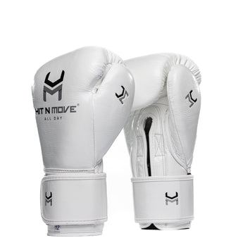 Hit N Move Boxing Gloves Horse Hair White