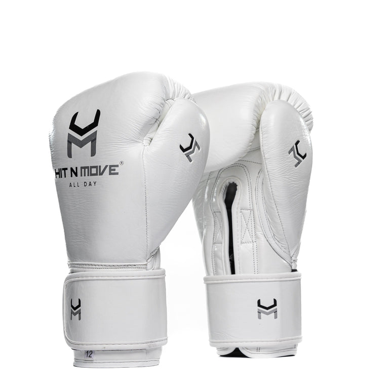 Hit N Move Boxing Gloves All Day Pro-Grip Plus White