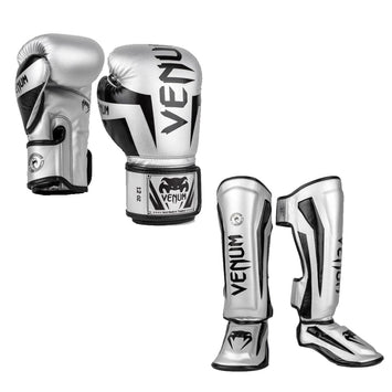 Venum Kickboxing Set Elite Silver/Black