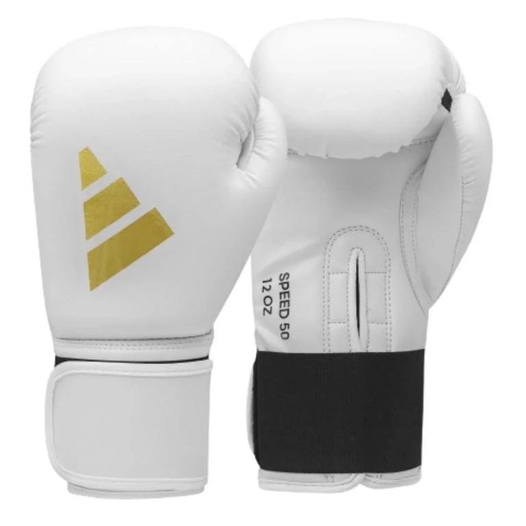 Adidas Boxing Gloves Speed 50 White/Gold
