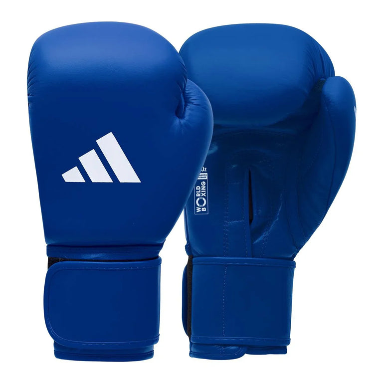 Adidas Boxing Gloves Velcro World Boxing Blue