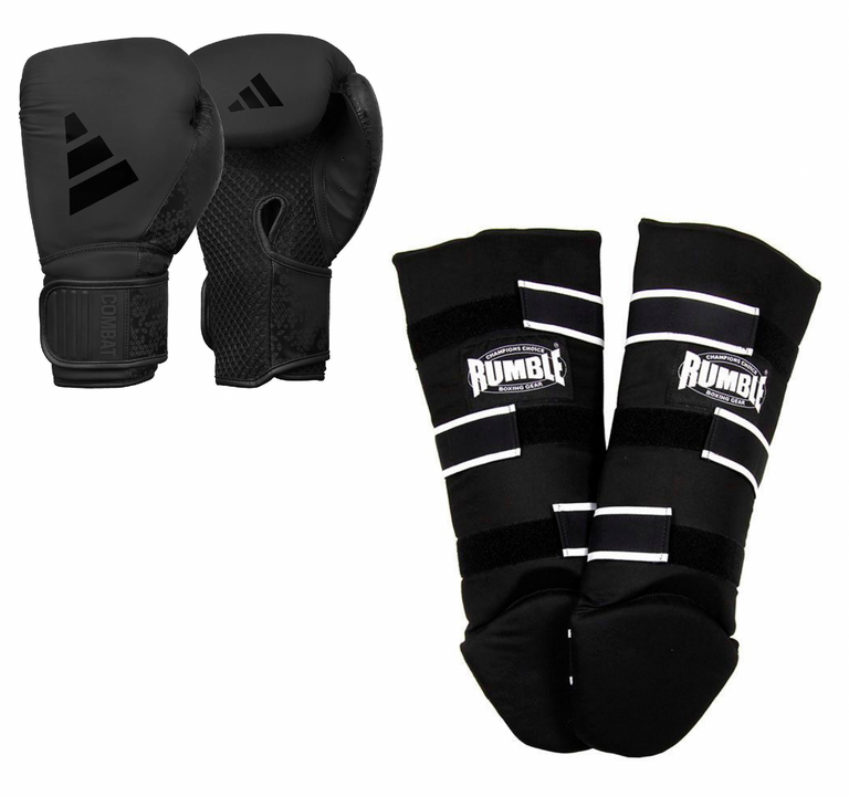 Adidas/Rumble Kickboksset Combat 50 en De Luxe