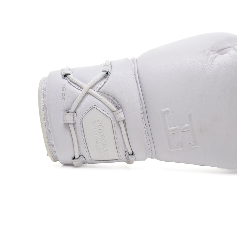 Joya Gear Boxing Gloves Elite Performance Laces Leather White
