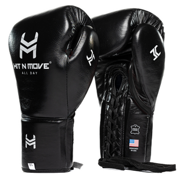 Hit N Move Boxing Gloves All Day Pro Lace Black