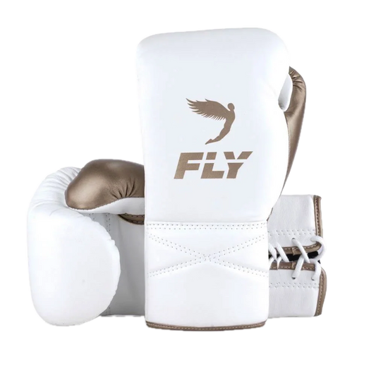 Fly Boxing Glove Superlace White/Gold