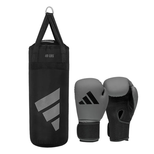 Adidas Punching Bag Set for Kids Grey/Black 10 Oz - 20 Kg
