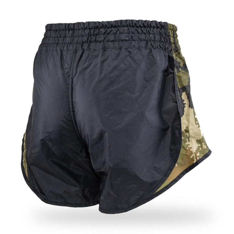 Booster Kickboxing Shorts Retro Hybrid Black/Camo Green