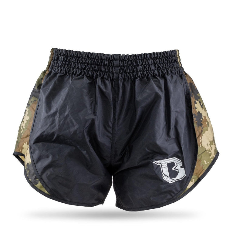 Booster Kickboxing Shorts Retro Hybrid Black/Camo Green