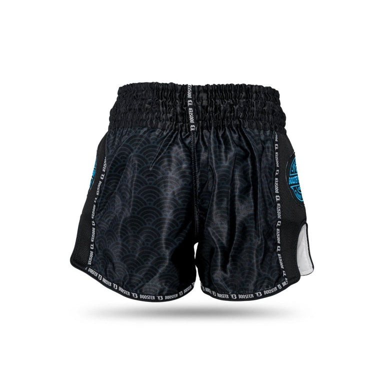 Booster Kickboxing shorts TBT Slugger Wave Black/Blue