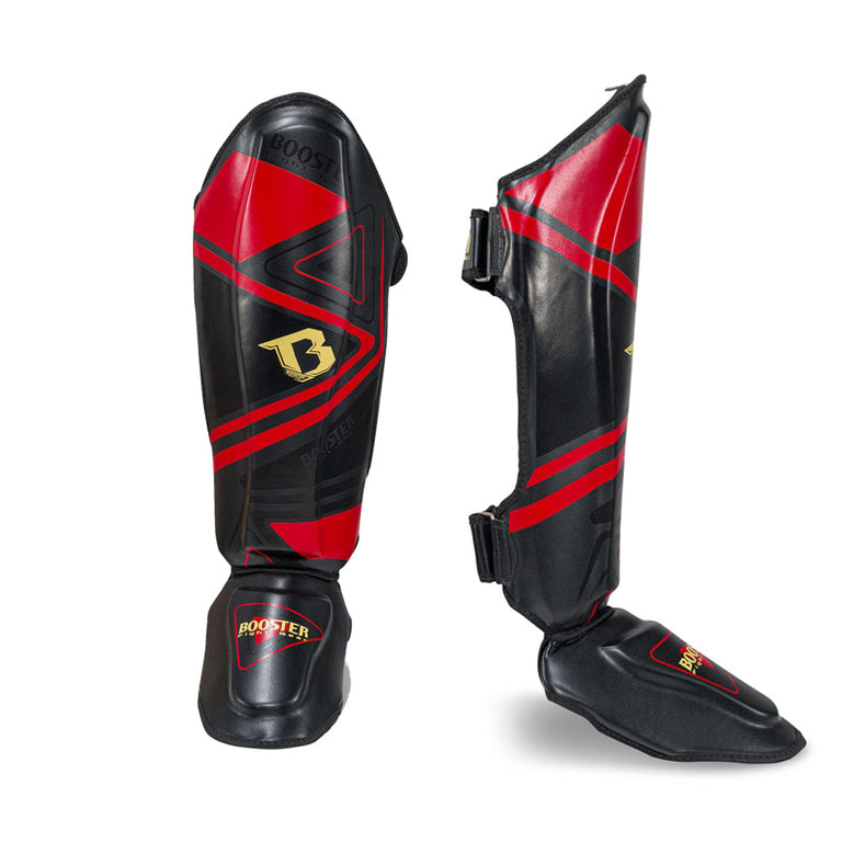 Booster Shin guard BSG V10 Black/Red