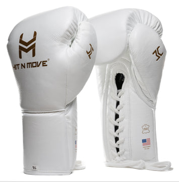 Hit N Move Boxing Gloves All Day Pro Lace White