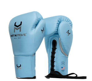 Hit N Move Boxing Gloves All Day Pro Laces Blue
