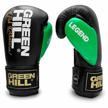Green Hill Boxing Gloves Legend Black Edition Black/Green