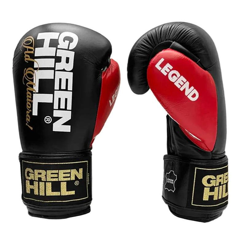 Green Hill Boxing Gloves Legend Black Edition Black/Red
