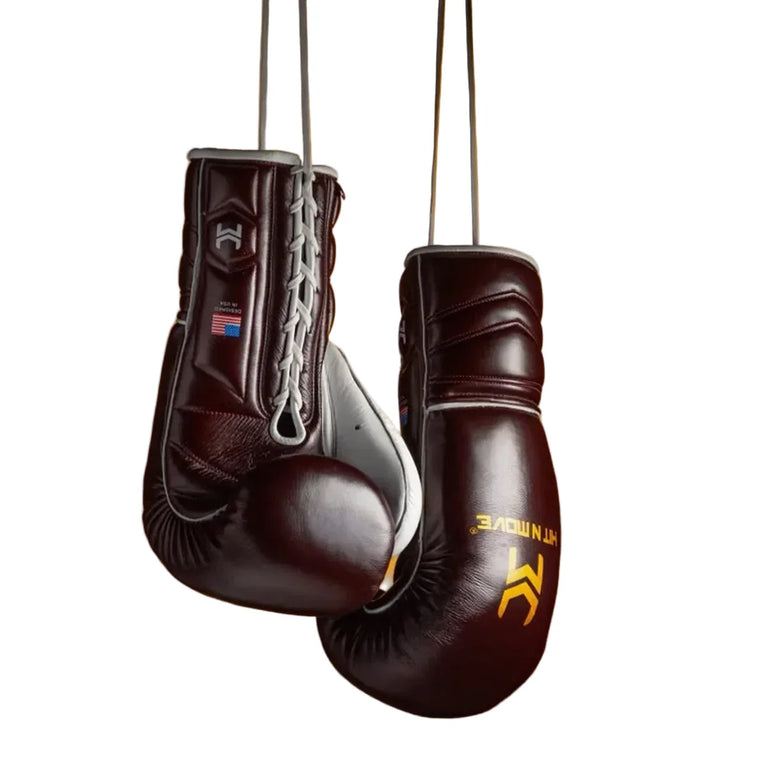 Hit N Move Boxing Gloves Vector Wine