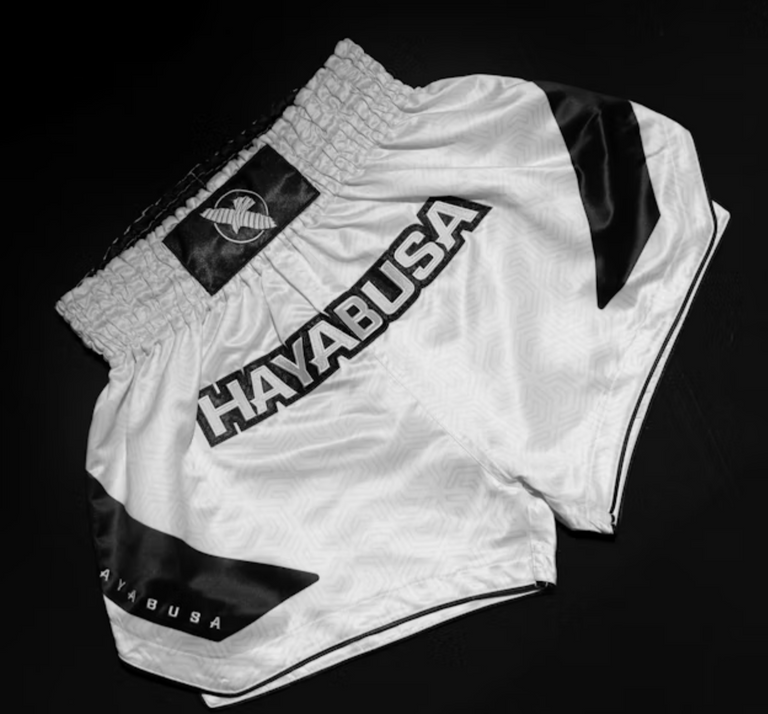 Hayabusa Muay Thai Shorts Core White