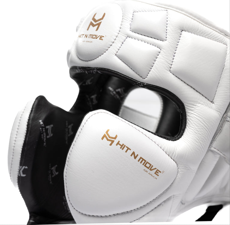 Hit N Move Head Guard Air Armor White/Gold