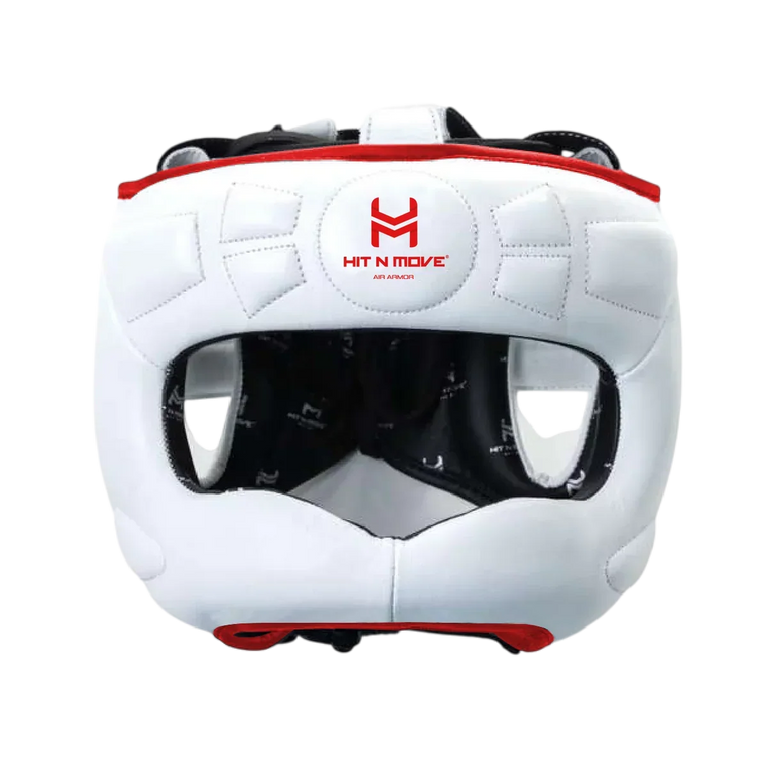 Hit N Move Headguard Face Saver White/Red