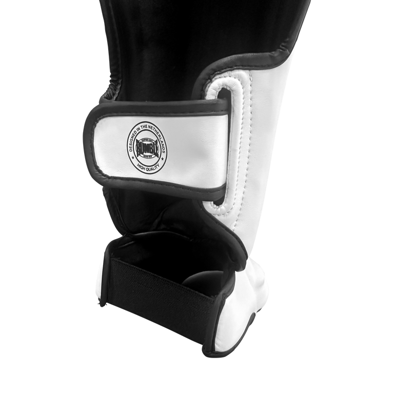 Rumble Shin guards Exclusive White-Black 2.0
