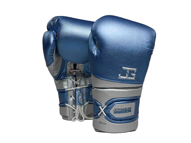 Joya Gear Boxing Gloves Performance V2 Laces Blue/Silver