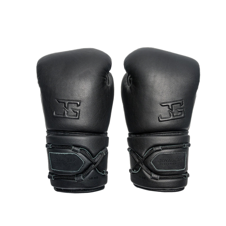 Joya Gear Boxing Gloves Elite Performance Laces Leather Black