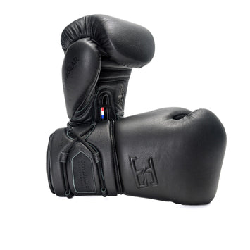 Joya Gear Boxing Gloves Elite Performance Laces Leather Black