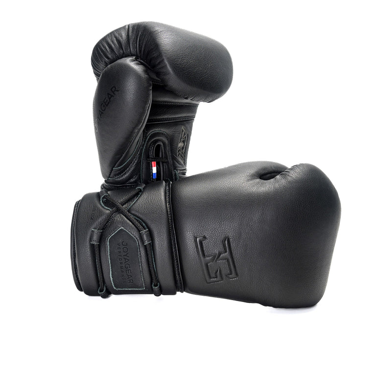 Joya Gear Boxing Gloves Elite Performance Laces Leather Black