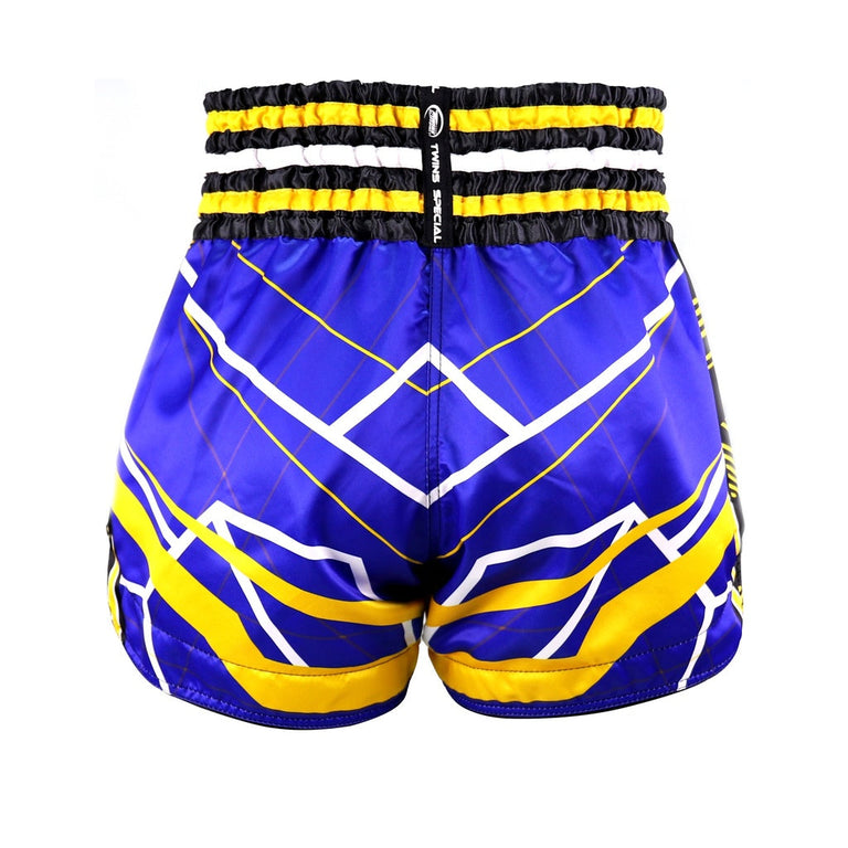 Twins Kickboxing Shorts TTBL Racing Blue/Yellow