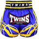 Twins Kickboxing Shorts TTBL Racing Blue/Yellow