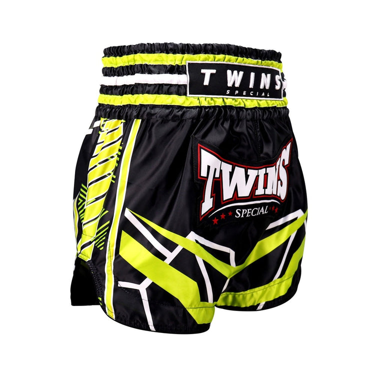 Twins Kickboxing Shorts TTBL Racing Black/Green