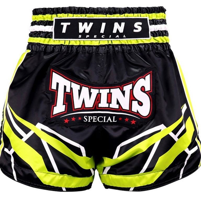 Twins Kickboxing Shorts TTBL Racing Black/Green