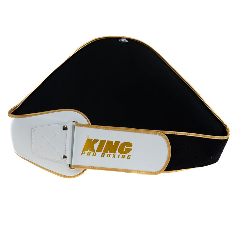 King Pro Boxing Belly Belt KPB BP White/Gold
