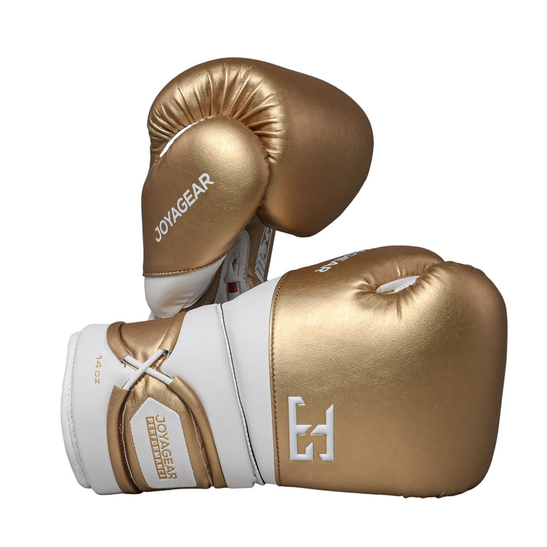 Joya Gear Boxing Gloves Performance V2 Lace-Up Gold/White