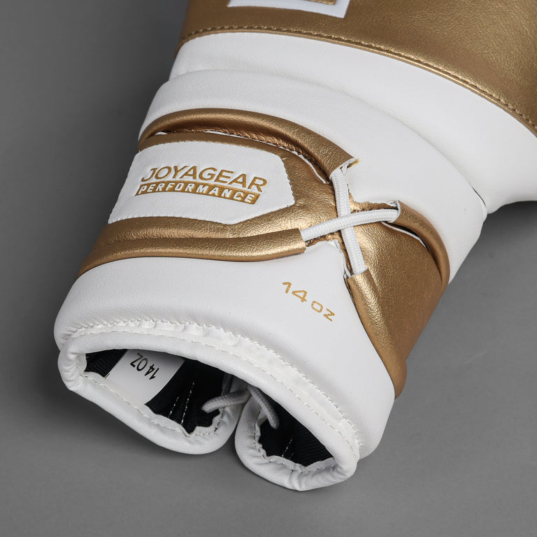 Joya Gear Boxing Gloves Performance V2 Lace-Up Gold/White