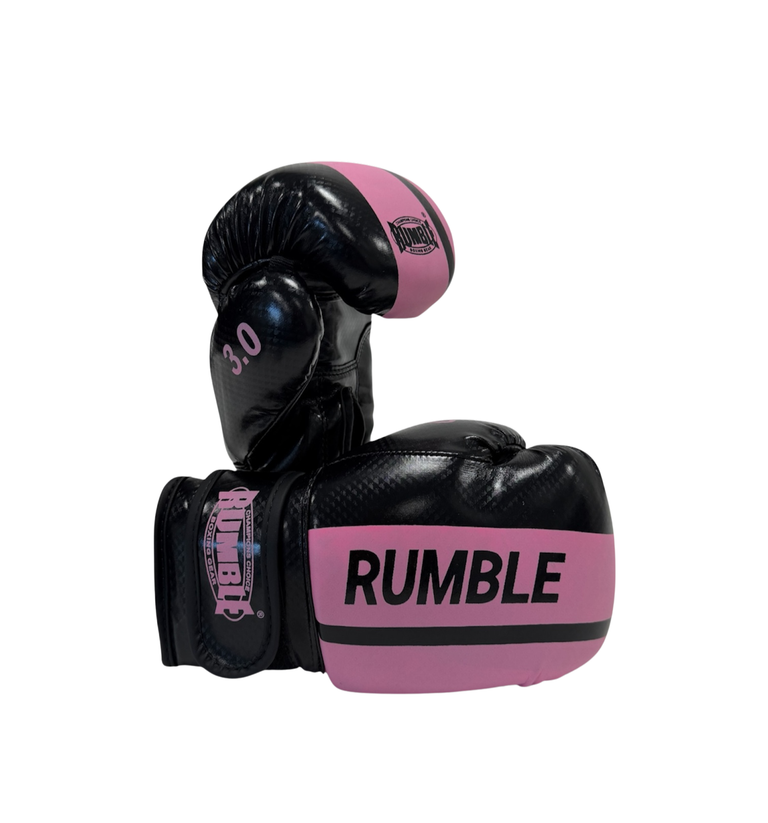 Rumble Boxing Gloves Junior PU 3.0 Black-Light Pink SALE